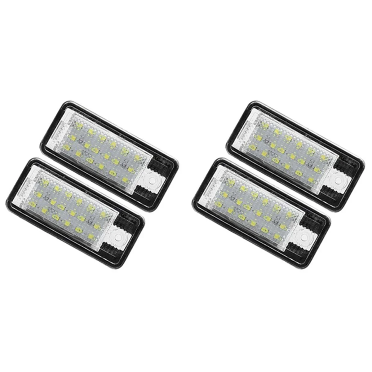 4pcs Car LED License Number Plate Light Lamp White for Audi A3 S3 8P A4 B6 B7 A5 A6 4F Q7 A8 S8 C6