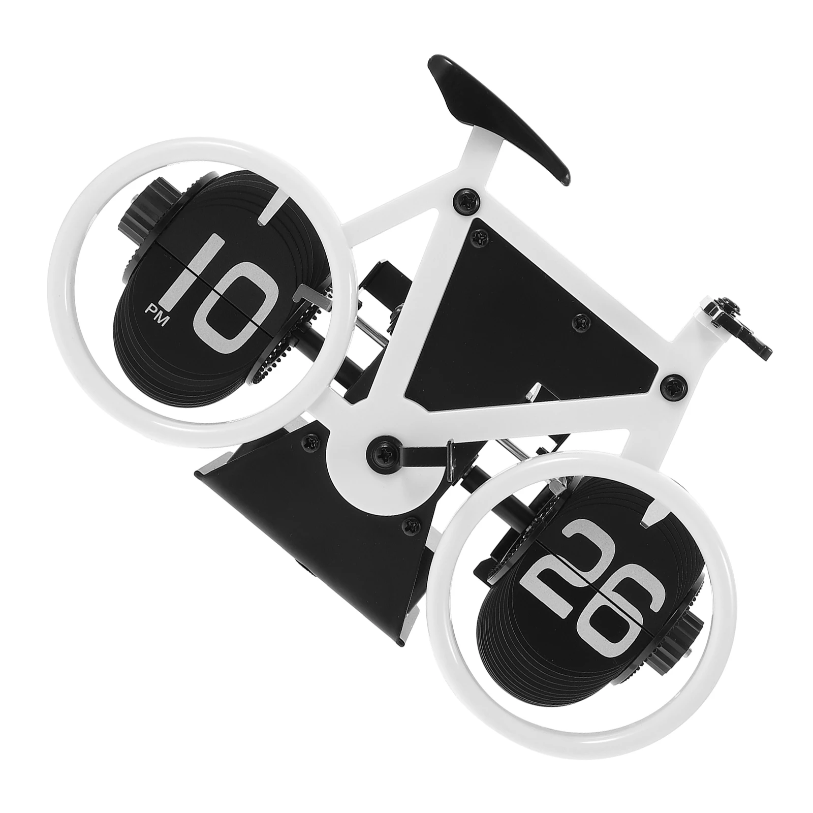 

Retro Bicycle Clock White Desktop Style Ingenious Design Timepiece For Home Office Decor Novelty Wall Clock Decorative