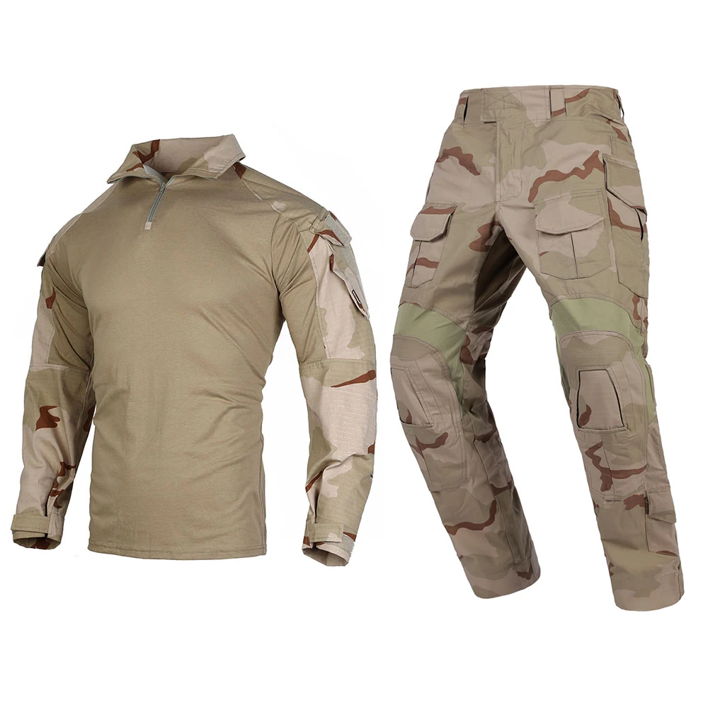 Emersongear E3 Combat Uniform Sets Tops Duty Cargo Trousers Training Suits Mens Tactical Shirt Pants Hiking Hunting Camping DCU