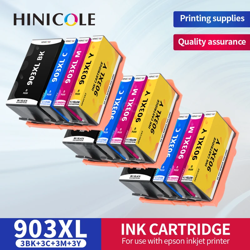 HINICOLE Compatible Ink Cartridge For HP 903 903XL For HP OfficeJet Pro 6974 6975 6950 6960 6961 6970 6971 All-in-One Printer