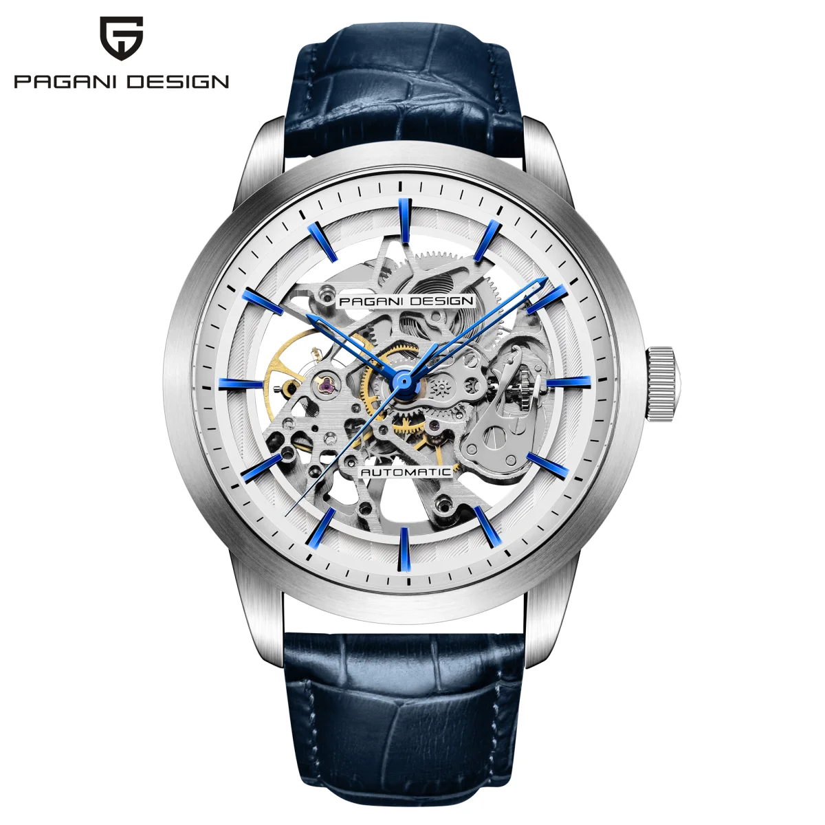 PAGANI DESIGN New 43MM Men's Automatic Mechanical Watch High-hardness Glass Dial Window Fashion 30M Waterproof Wristwatch PD1638