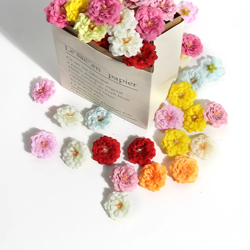10/20Pcs Artificial Flowers Mini Head Silk Fake Flowers For Home Decor Garden Party Wedding Decoration Craft Wreath Accessories
