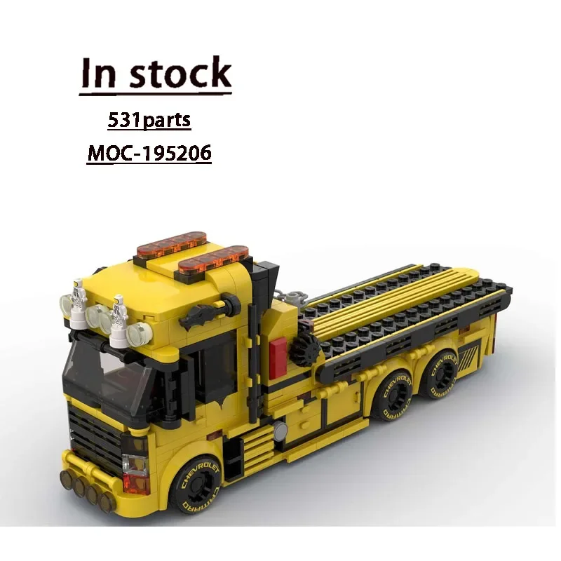 MOC-195206 Nuovo Classico Camion Cargo Rimorchio Building Block Modello 531 Parti Ragazzi Bambini Compleanno Building Block Giocattolo Regalo