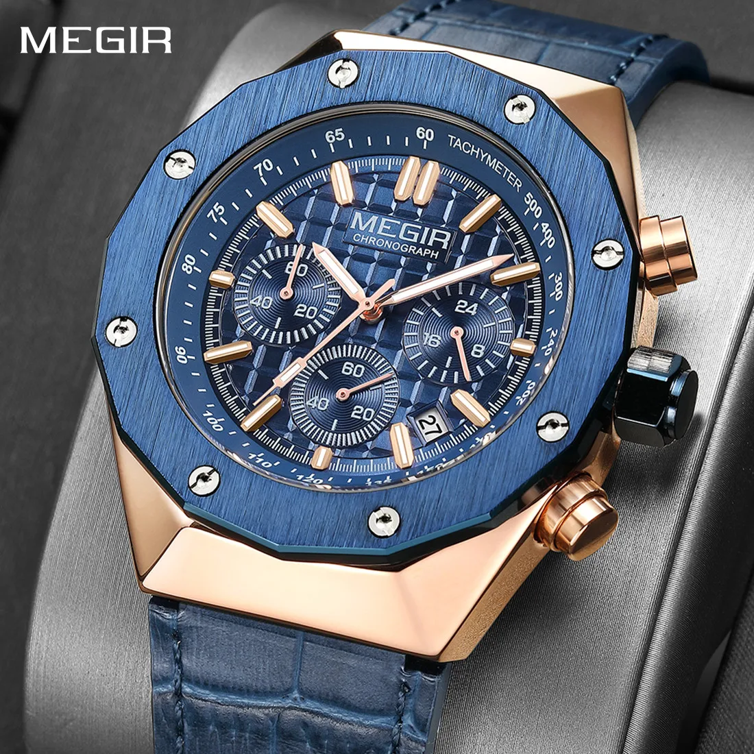 

MEGIR Relogio Masculino Luxury Business Men Sports Watches Chronograph Fashion Military Quartz Wristwatch Casual Date Clock 2213