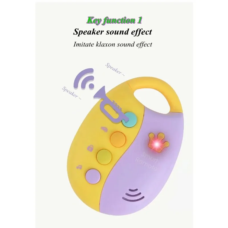 Infant and Toddler Simulation Car Key Toy Baby Teething Glue Music Remote Control Early Education Cognitive Toy Safety Material
