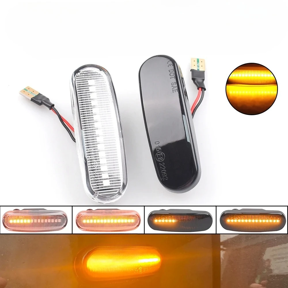 

2 шт. для Fiat Panda 169 Grande Punto Doblo Fiorino Linea Idea динамический светодиодный боковой габаритный фонарь повторителя