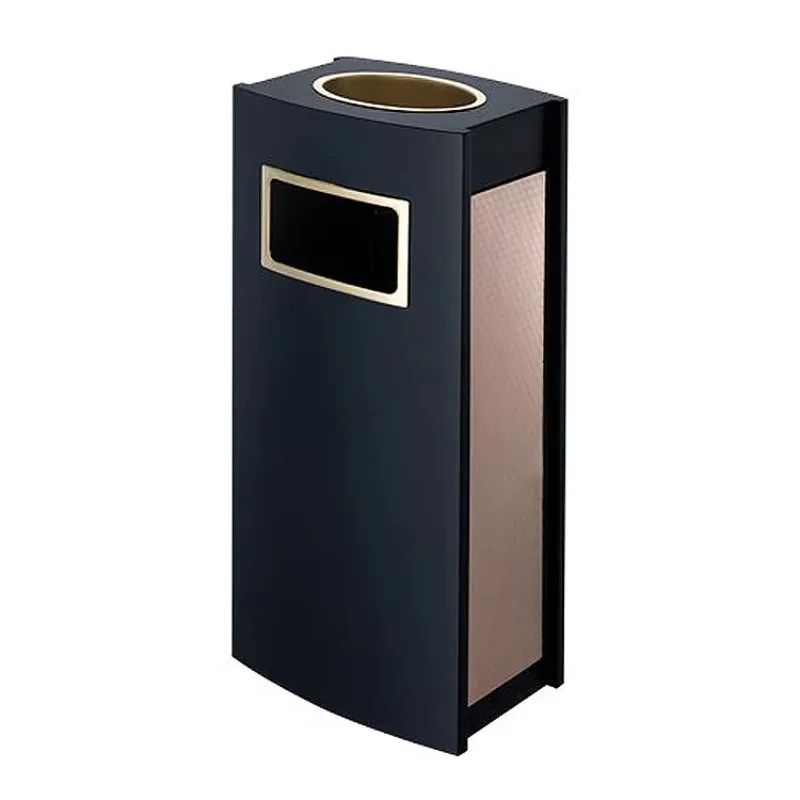 High Quality Factory Stainless Steel Trash Can with Ashtray Bin Stand, Metal Decorative Stainless Steel Garbage Bin