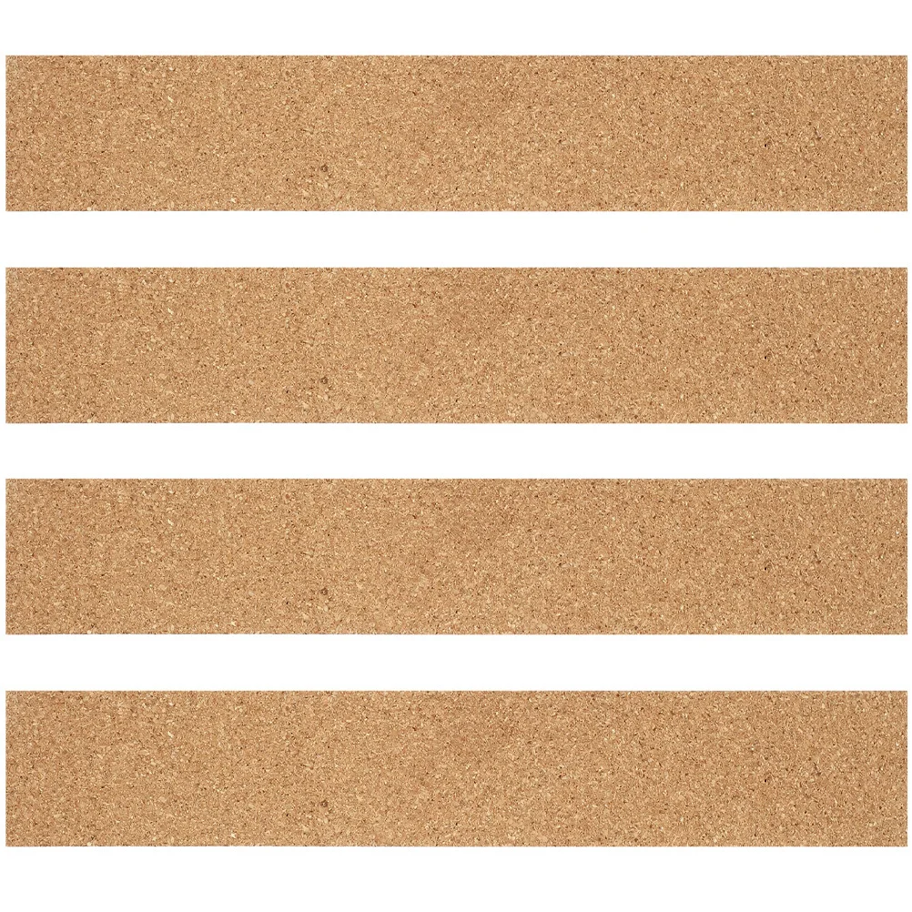 4Pcs Cork Wall Strips Natural Material Long Lasting Pushpin Compatible Home Office Message Board Decor Cork Board Strips