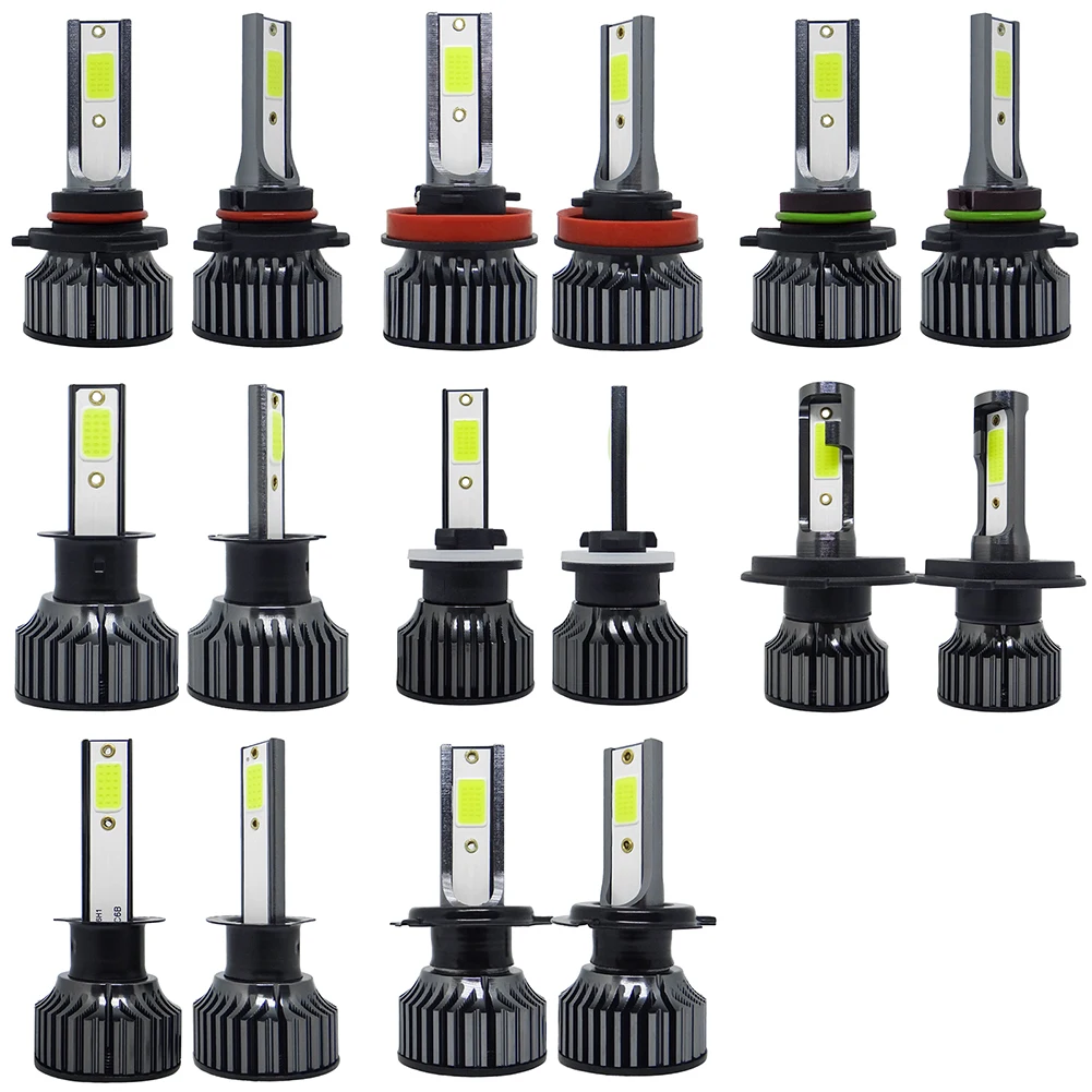 1 пара, универсальные лампы для передних фар, 36 Вт, 6000 лм