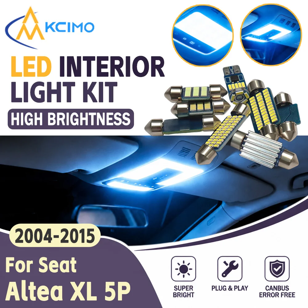 Canbus Error Free LED Interior Light Bulbs For Seat Altea XL 5P 5P1 5P5 2004-2015 Plug And Play Auto Indoor Lighting Accessories