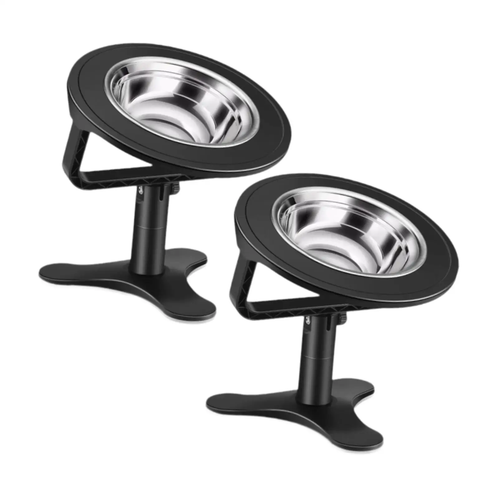 2 Pieces Adjustable Tilted Cat Food Bowl for Small, Medium and Large Cats