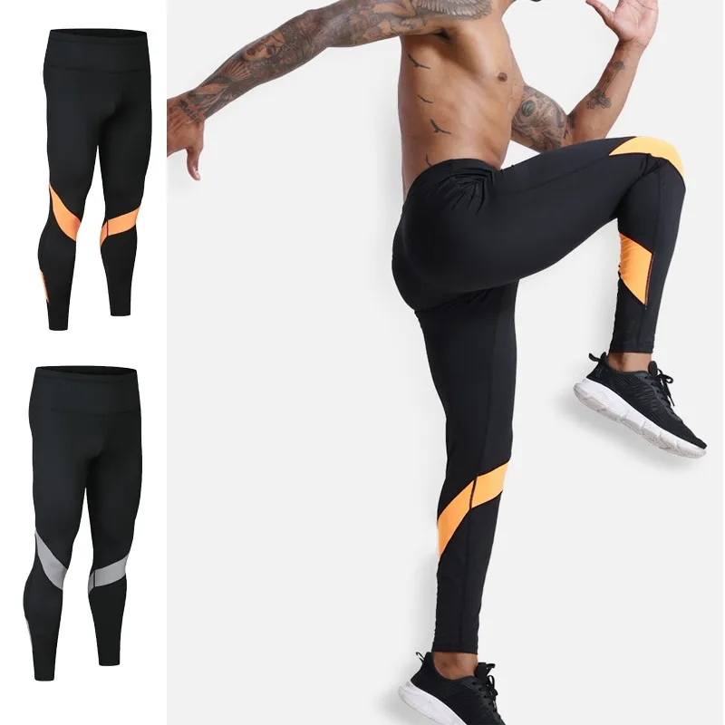 

Summer Autumn Men Long Running Tights Pants GYM Pants Male Basketball Football Soccer Fitness Exercise Sport Base Leggings A96