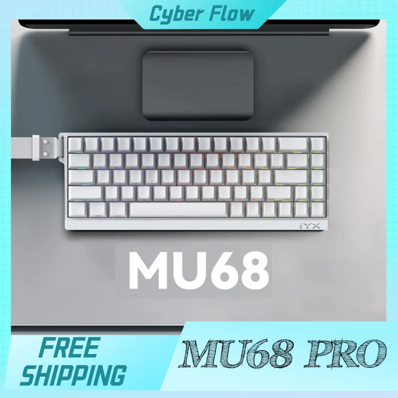 pro teclado mecanico liga de aluminio teclado wired interruptor magnetico 8000hz rt004 mm presente personalizado iyx mu68 01