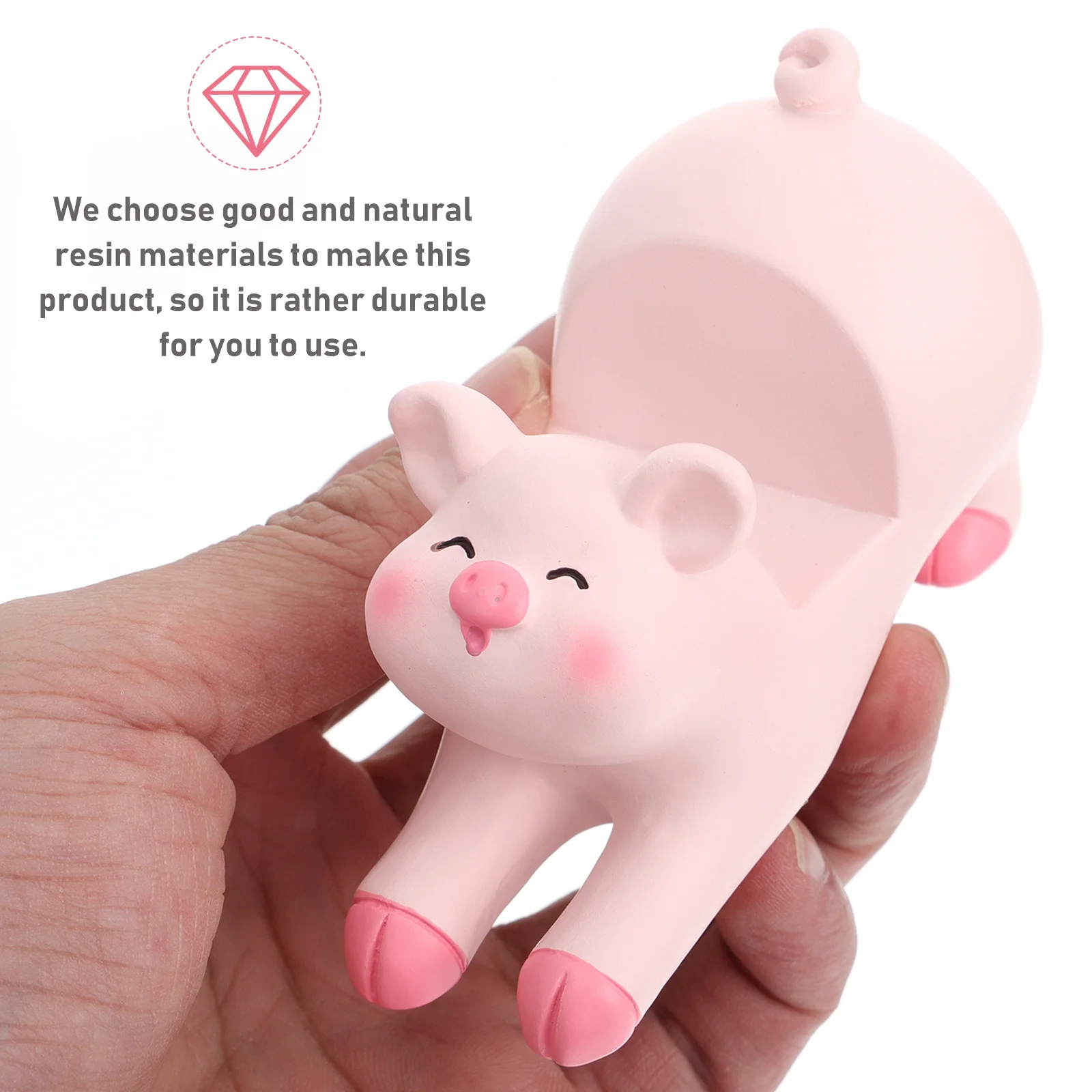 

1Pcs Phone Holder Pig Decoration Simulation Pink Pig Ornament Desktop Decor Creative Lovely Piggy Phone Holder