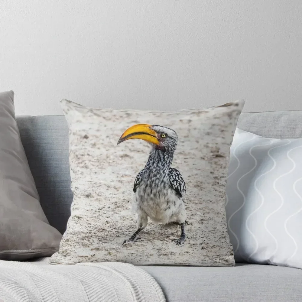 

Southern yellow-billed hornbill, Namibia Throw Pillow Couch Cushions Christmas Pillow Covers Sofa Pillow Cover