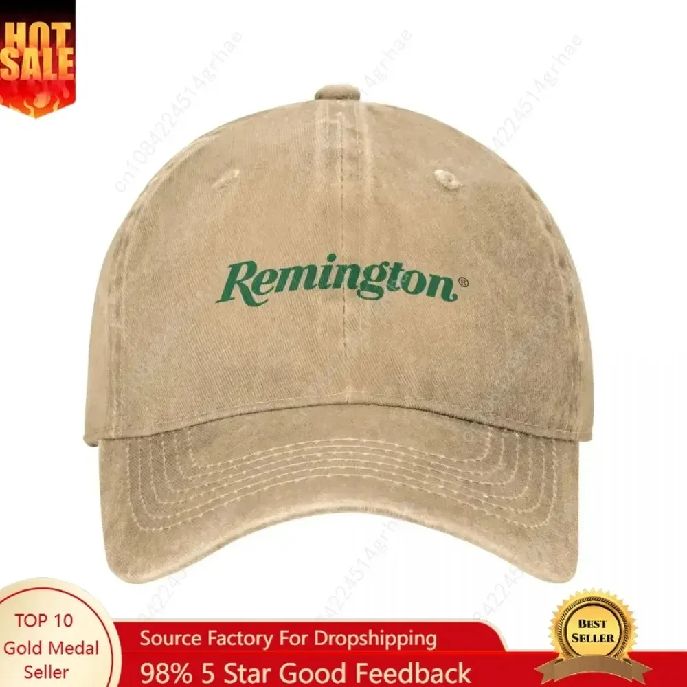

Vintage Remington Guns Baseball Cap Unisex Style Distressed Washed Snapback Hat Outdoor Running Golf Adjustable Fit Hats Cap