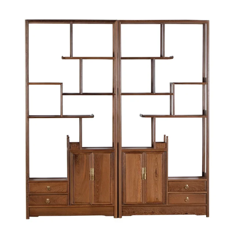 Muebles de caoba Premium, ala de pollo, marco bogu de madera, adorno, partición de madera maciza, tablero antiguo chino, marco para sala de estar