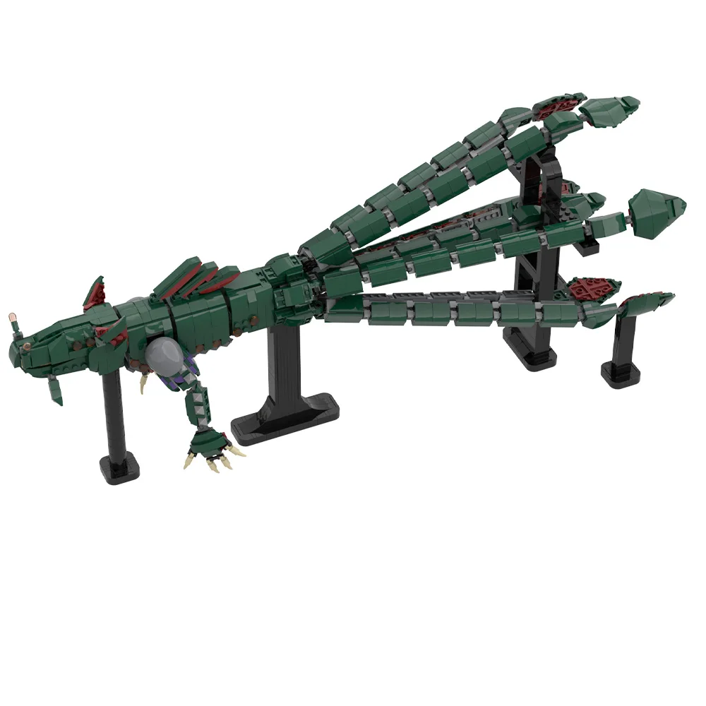 MOC Subnautica Sea Dragon Leviathan Bouwstenen Spel Reptiel Sea Dragon Model Kit Bricks Speelgoed Volwassen Cadeau