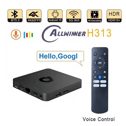 Q1 Smart ATV Box Android 10 Allwinner H313 2GB 16GB Dual Wifi 4G 5G BT5.2 HD 4K Media Player Android Voice remote Set Top Box