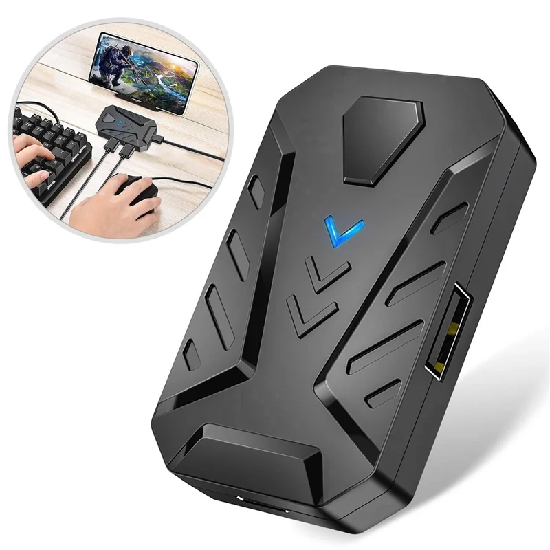 ตัวแปลงเม้าส์และคีย์บอร์ด gamwing MIX Pro สำหรับโทรศัพท์มือถือ Android และ iOS ตัวแปลงพวงกุญแจโลหะแป้นพิมพ์และเมาส์