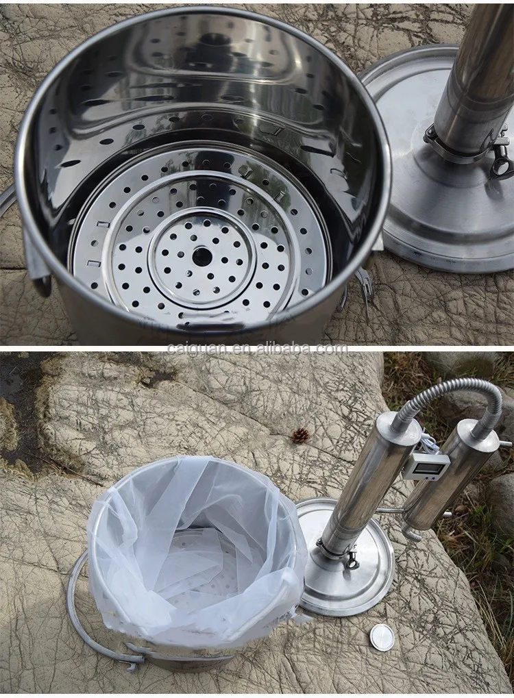 جهاز تقطير الكحول سعة 35 لترًا، آلة صنع النبيذ المنزلي، معدات تقطير كحول الجين، تخمير يستخدم لصنع براندي والويسكي #5