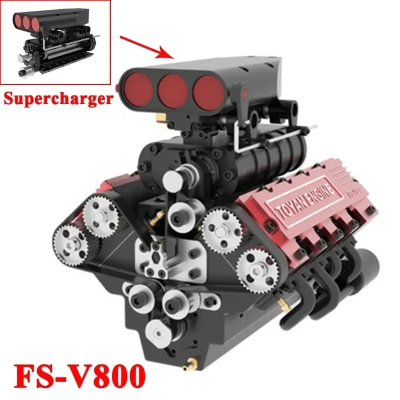 

TOYAN FS-V800 28cc с двигателем для нагнетателя RTR V8, комплект модели нитродвигателя с нагнетателем
