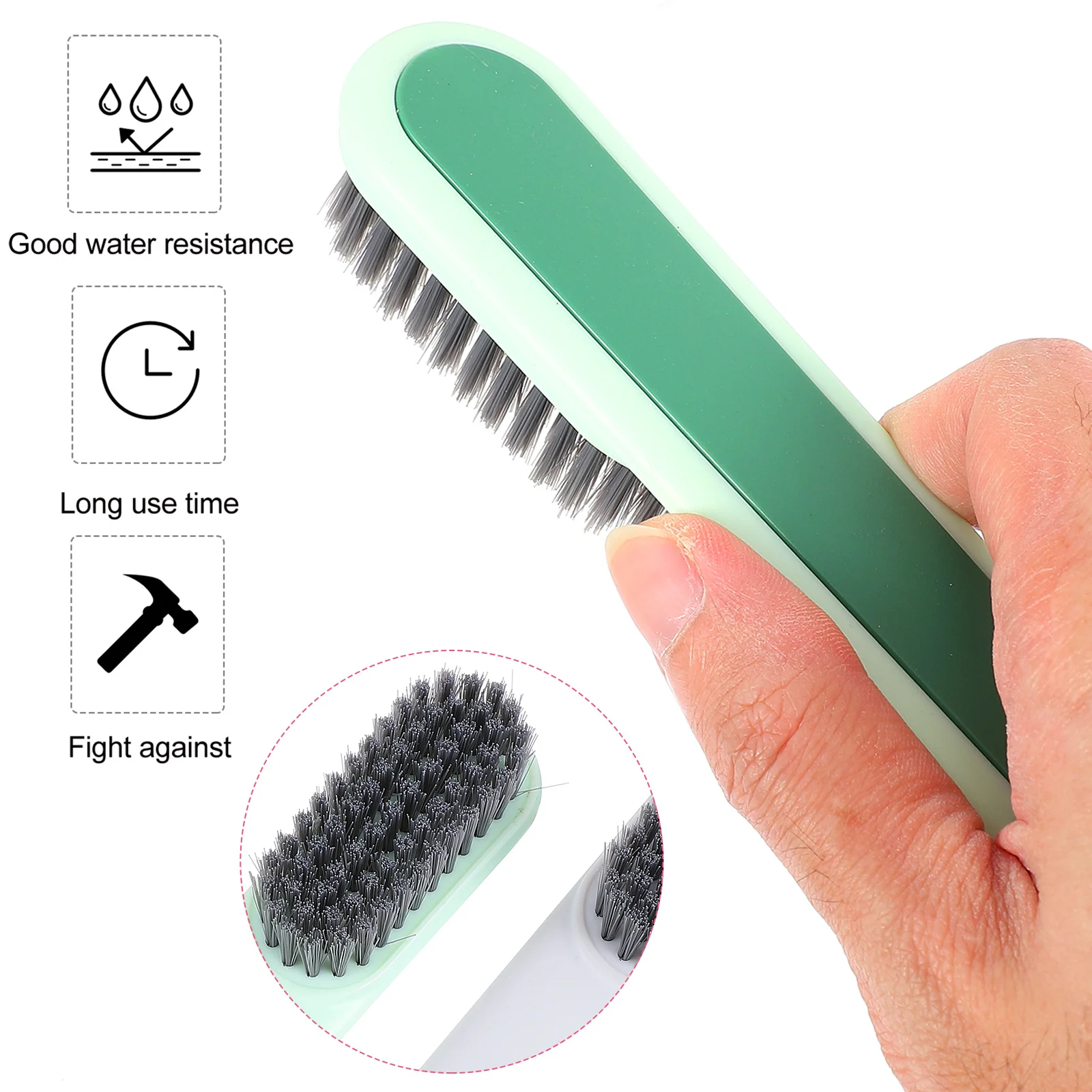 

3Pcs Nail Art Brushes Strong Cleaning Bristle Tool for Home Garden Sink Bathroom Travel Laundry Washing Multi-Use