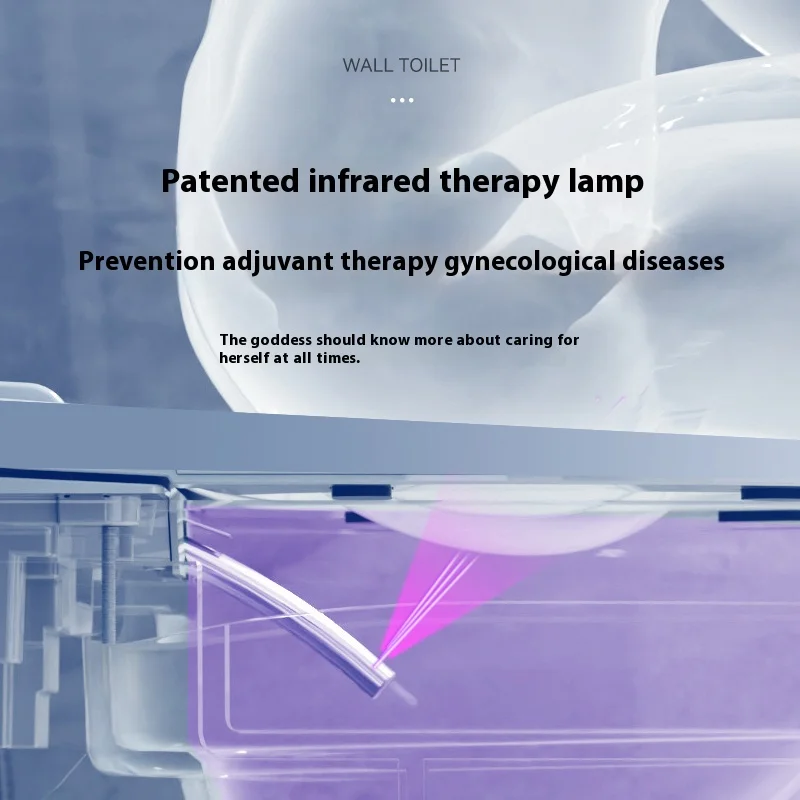 โถสุขภัณฑ์อัจฉริยะสมัยใหม่ ขนาดเล็ก ติดผนัง เซรามิก พร้อมรีโมท สำหรับห้องน้ำโรงเรียน ฟังก์ชั่นอัตโนมัติ