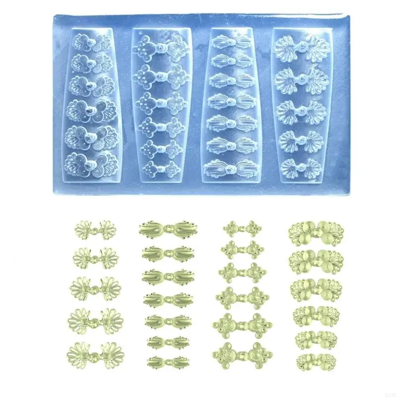 Moule à ongles en Silicone Flexible 91AF, sculpture fleurs, pour création motifs floraux 3D complexes dans des projets