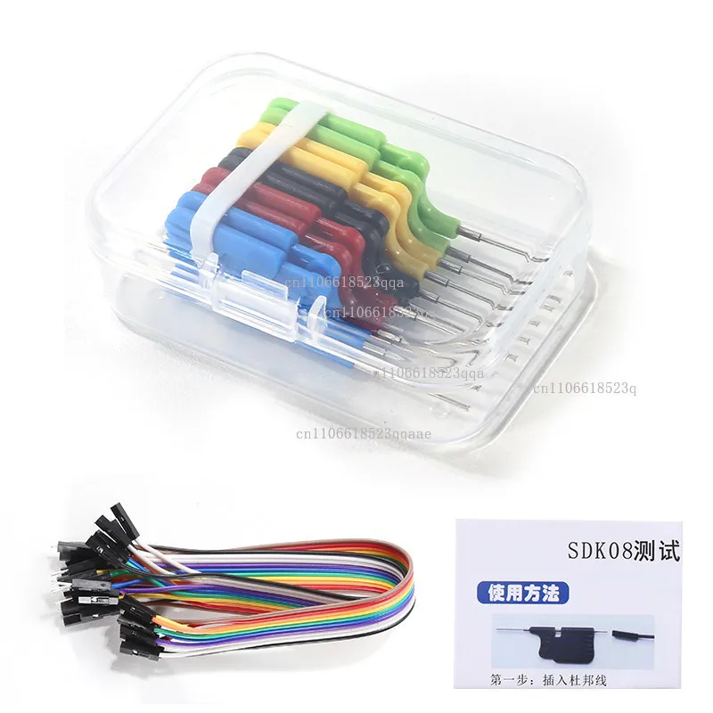 Chip universal test hook bios burning clip solder-free DuPont line SDK08 double hook ic logic analyzer clip