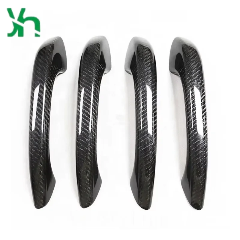 غطاء مقبض الباب الجانبي من ألياف الكربون بالكامل لغطاء الكسوة الخارجي Porsche CAYENNE MACAN #4