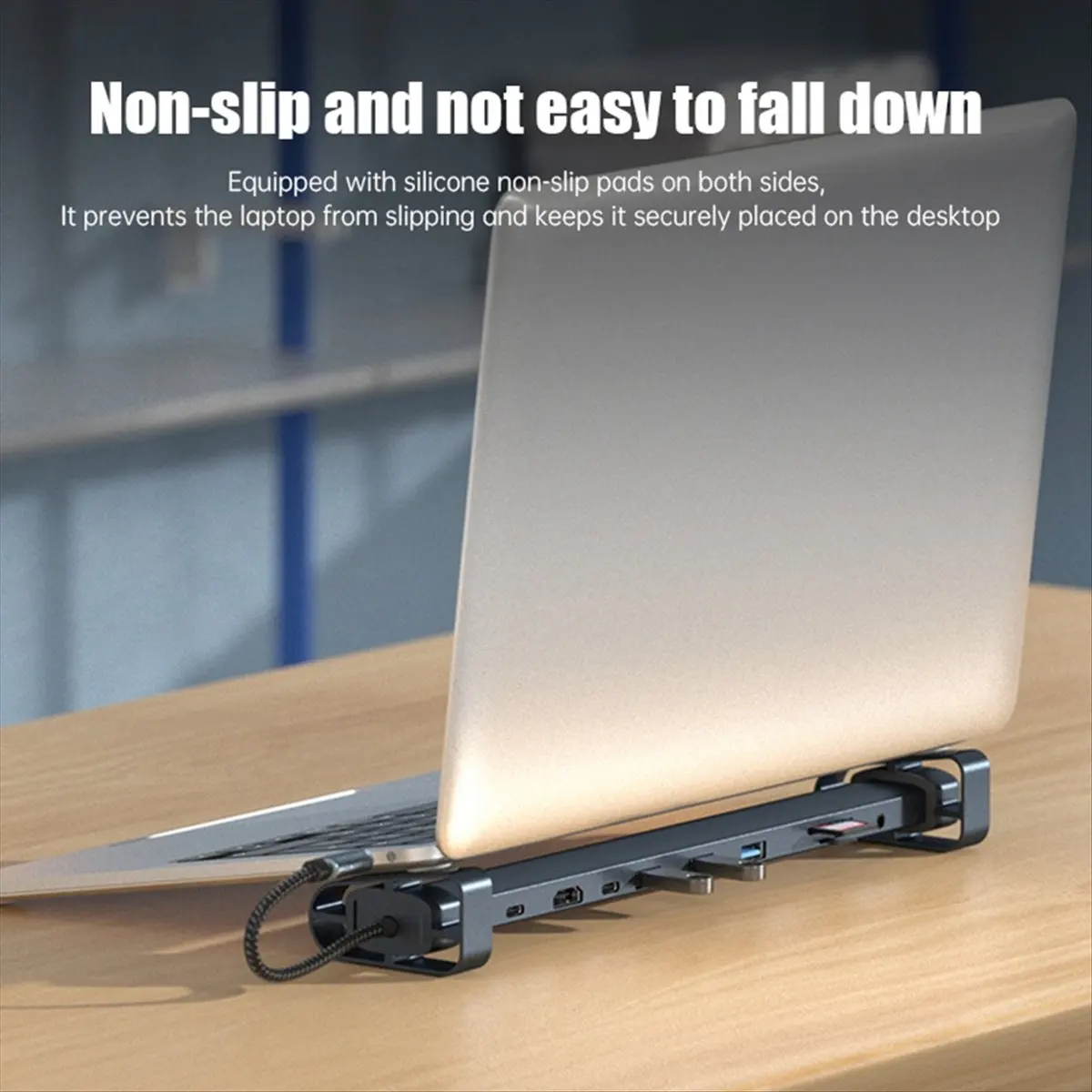 

Клинч 10 в 1 USB C Hub Многопортовый адаптер Портативный ключ 4K PD 100 Вт USB 3.0 Gigabit Ethernet RJ45 Док-станция Подставка для ноутбука
