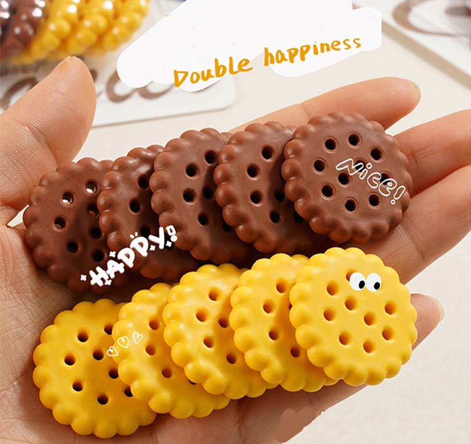 Fun Eraser Attractive School Supplies Eraser Eraser Crafted For Back To School Notebook Classroom Fun Cookie-Shaped Eraser