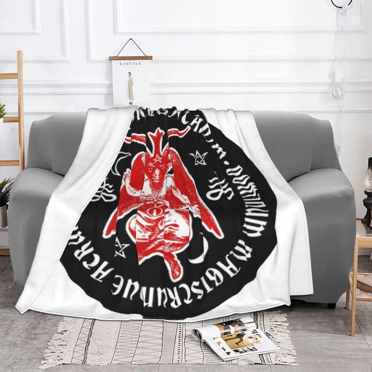 Baphomet Pentagram 193 Blanket Bed Blankets Blankets And Throws Throw Blanket