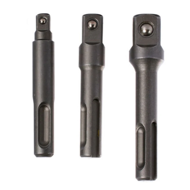SDS Plus Socket Driver Drill Bit adattatore mandrino con gambo esagonale 5 pezzi Set cuscinetto a sfere caricato a molla tiene saldamente le prese