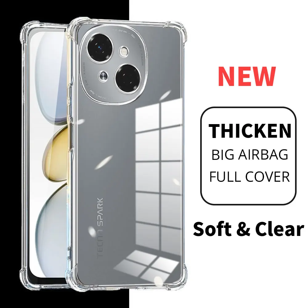 Phone Case For Tecno Spark Go 1 Shockproof Case ForTecno Spark Go 2025 2024 2023 2022 2021 Transparent Soft Silicone Back Cover image 6