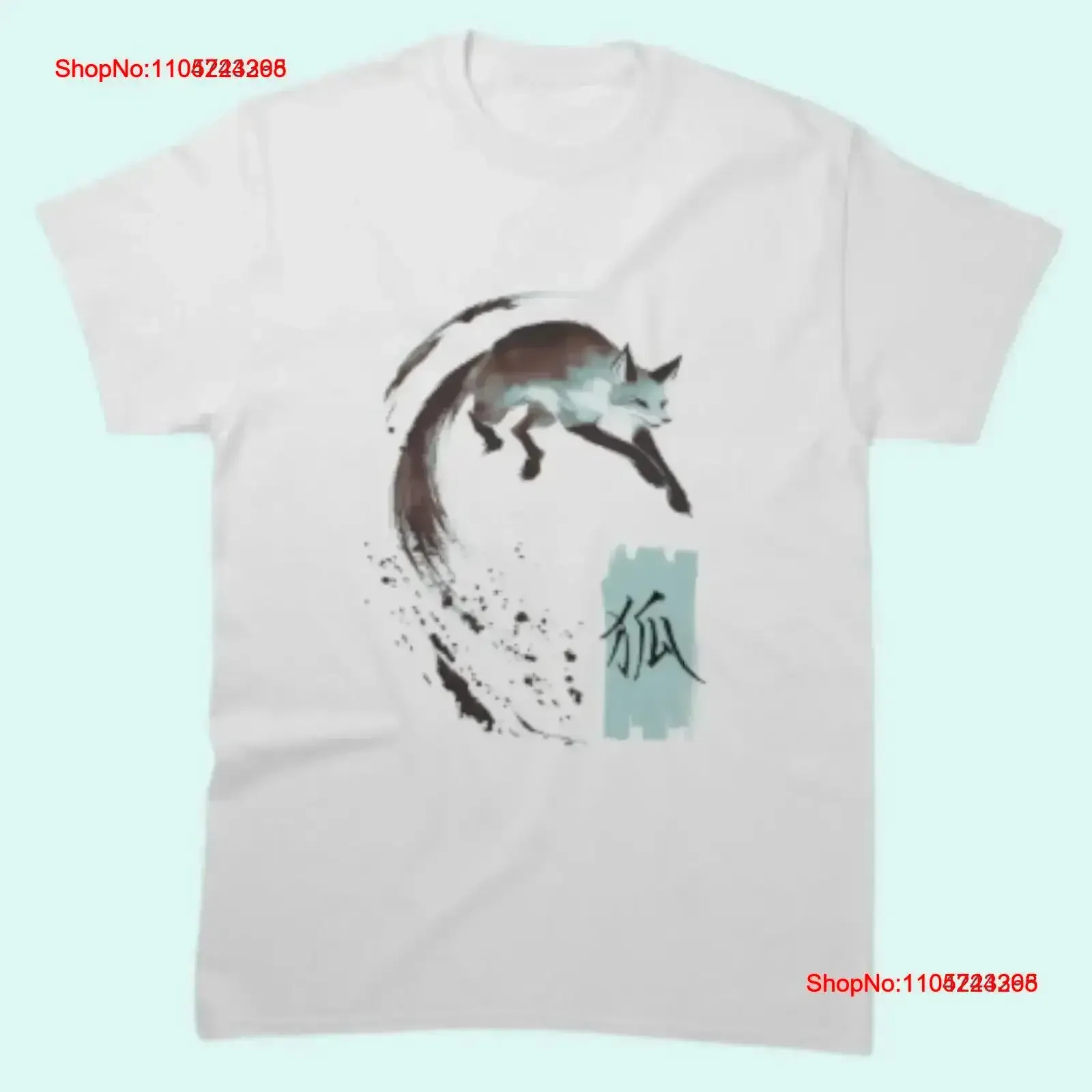 

Cool Japanese Fox Art with Kanji Classic T Shirt vintage Washed Stretched Slightly fashion Versatile graphic Comfortable Casual