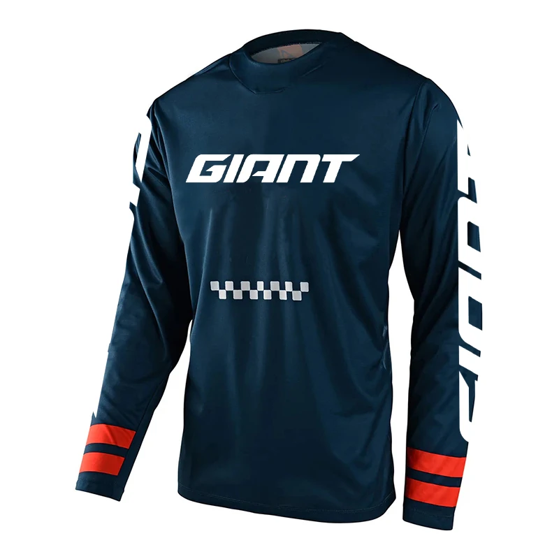 AliExpress NONE Giant Motocross downhill jersey, cycling breathable, fast drying, casual sports, round neck long shirt MTB mountain bike T-shirt
