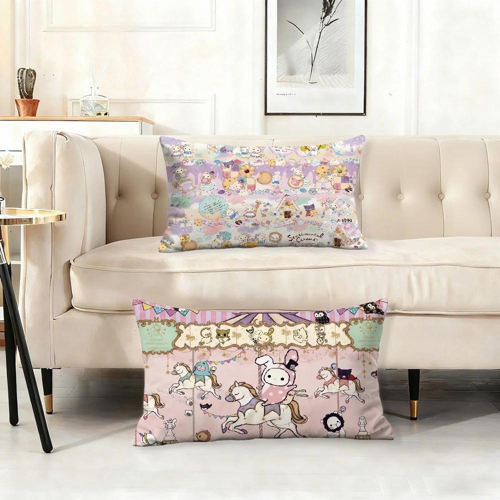 Cute Cartoon S-Sentimental C-Circus Pillow Case Sofa Living Room Bedroom Headboard Backrest Cushion Nap Time
