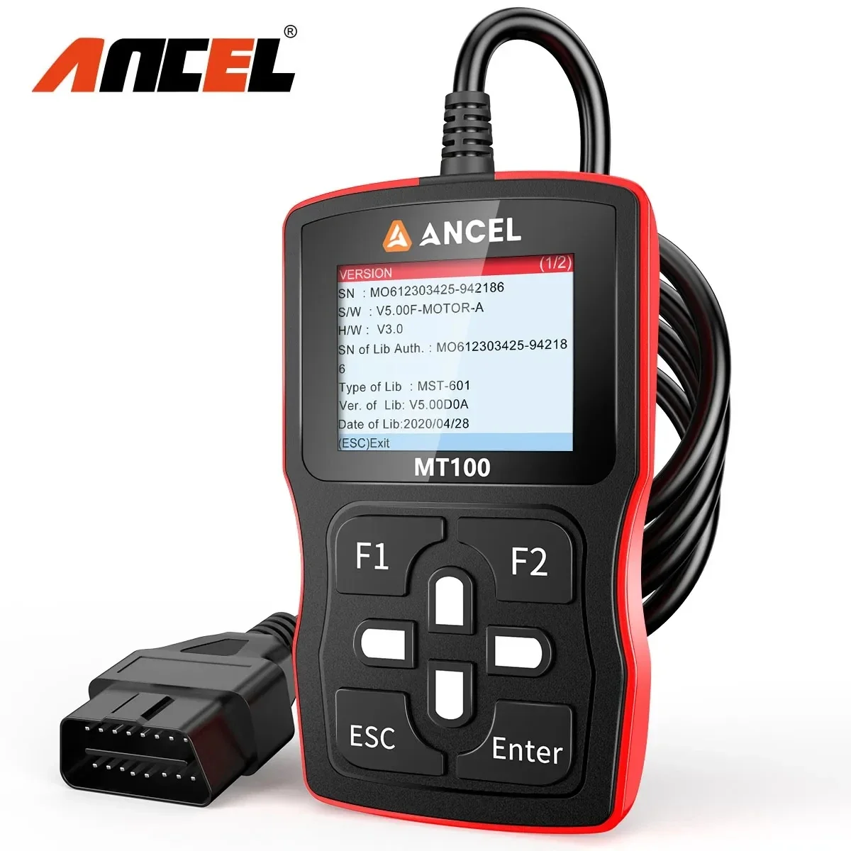 ANCEL MT100 Motorcycle Scanner OBD2 Code Reader Engine ABS Diagnostic Tool Adapter Cable For Yamaha/Honda/Suzuki Motor tool