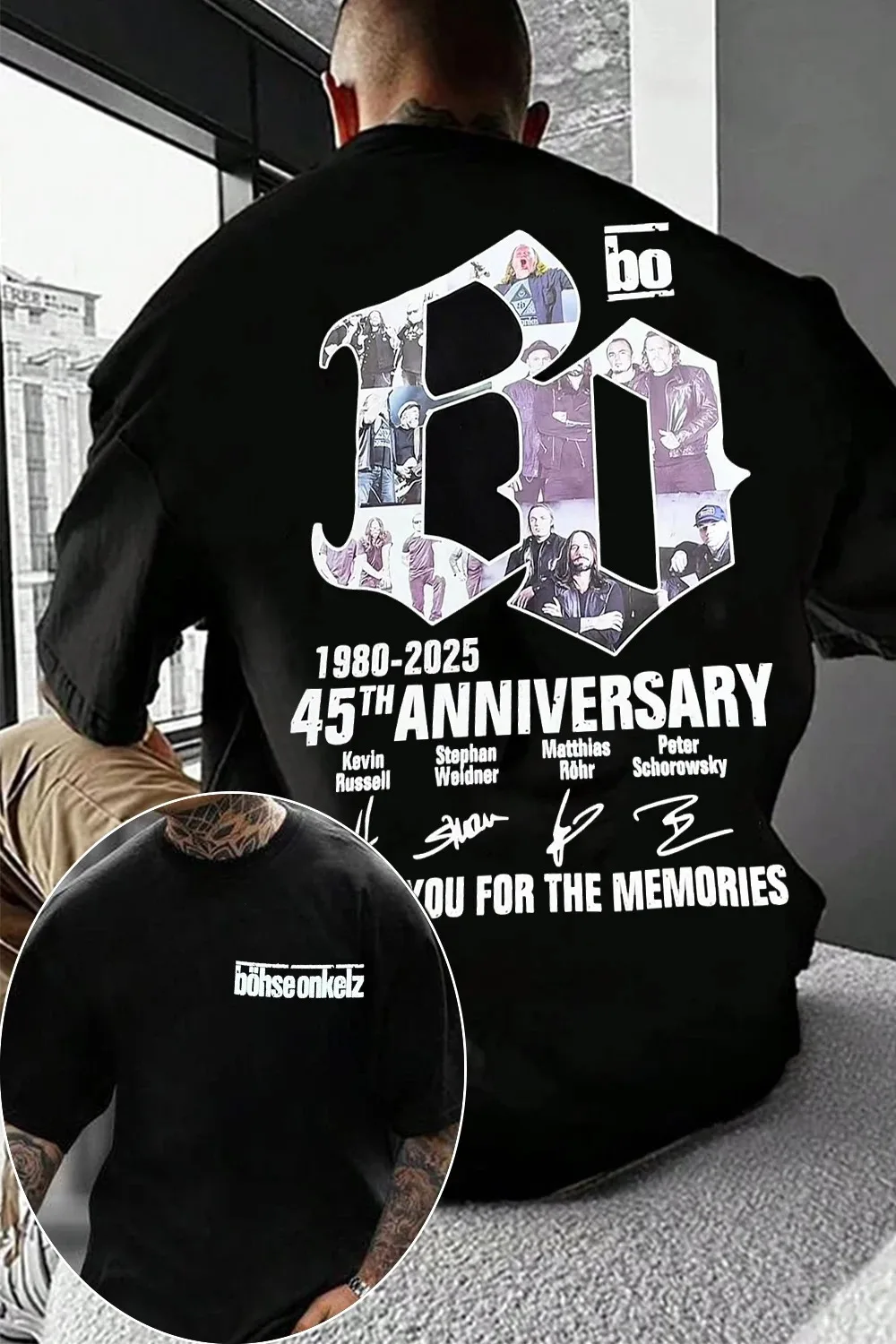 Bozhe Onkelz يجب أن يكون المشجعين جولة عالمية Mercah تي شيرت مطبوع كلاسيكي ألماني الشرير روك باند الأجهزة الطرفية الشارع الشهير القطن العصري #1