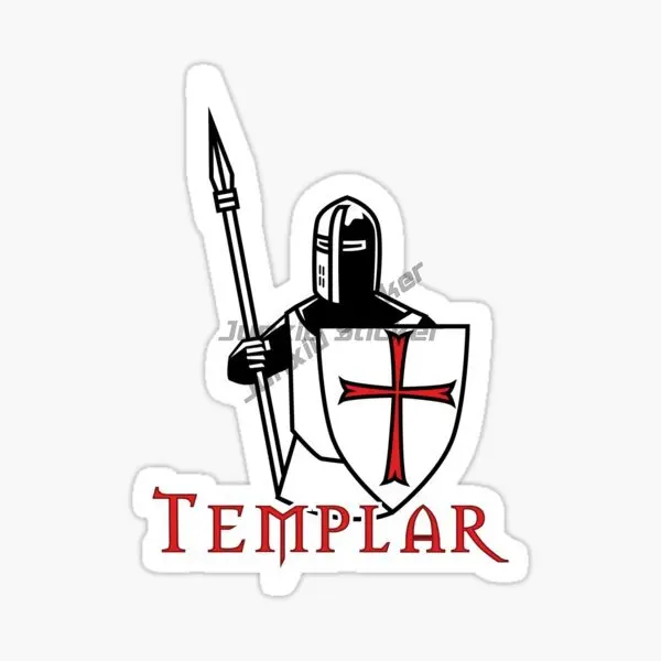 Crusader Warrior Knight Templar Car Stickers Kayak Scooter Surfboard Motorcycle Bicycle Helmet Decor Decals