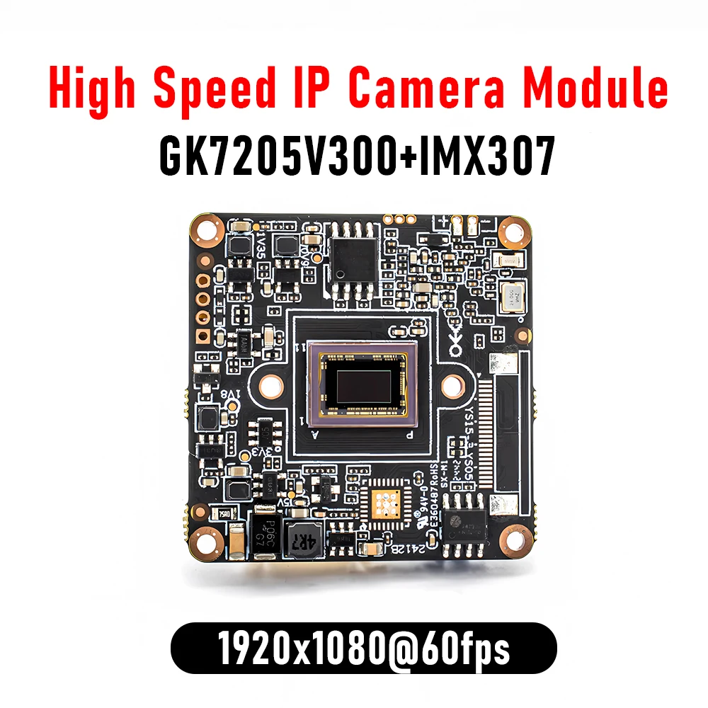 1080P 60FPS IP Camera Module IMX307 CMOS Low Illumination POE Onvif RTSP IR-CUT M12 Mount Lens For Machine Vision Security CCTV