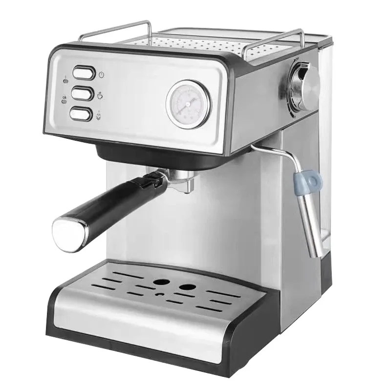 19bar professional stainless steel espresso coffee machine with milk frother