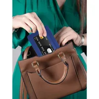 Minimalist Ultra-Thin Transparent ID Window Leather Card Holder – Unisex Compact Credit Card Wallet 2