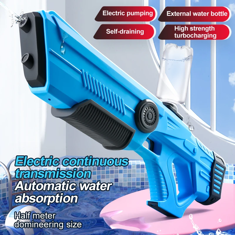 Brinquedos Infantis Arma Elétrica de Água, Explodes, Alta Pressão, Forte Carregamento, Água de Energia, Pistolas Automáticas de Água