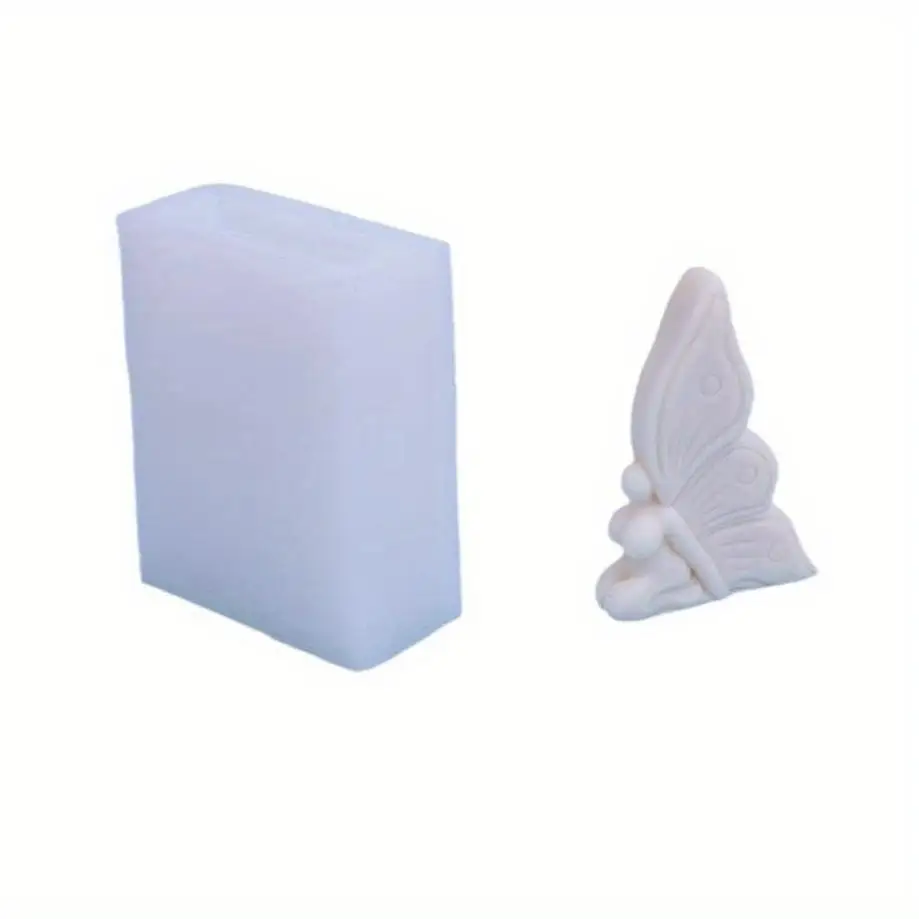 1 Pcs Angel Butterfly Silicone Candle Mold DIY 3D Butterfly Elf Cake Decor Baking Mould Aromatherapys Gypsum Soap Resin Mold