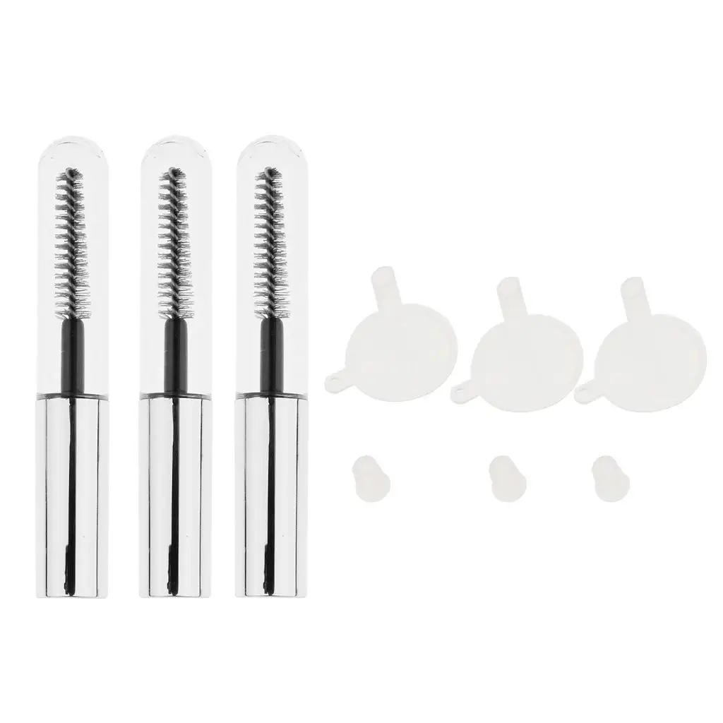 Bottiglia vuota ricaricabile per tubo di crescita delle ciglia per mascara da 3 pezzi da 4 ml