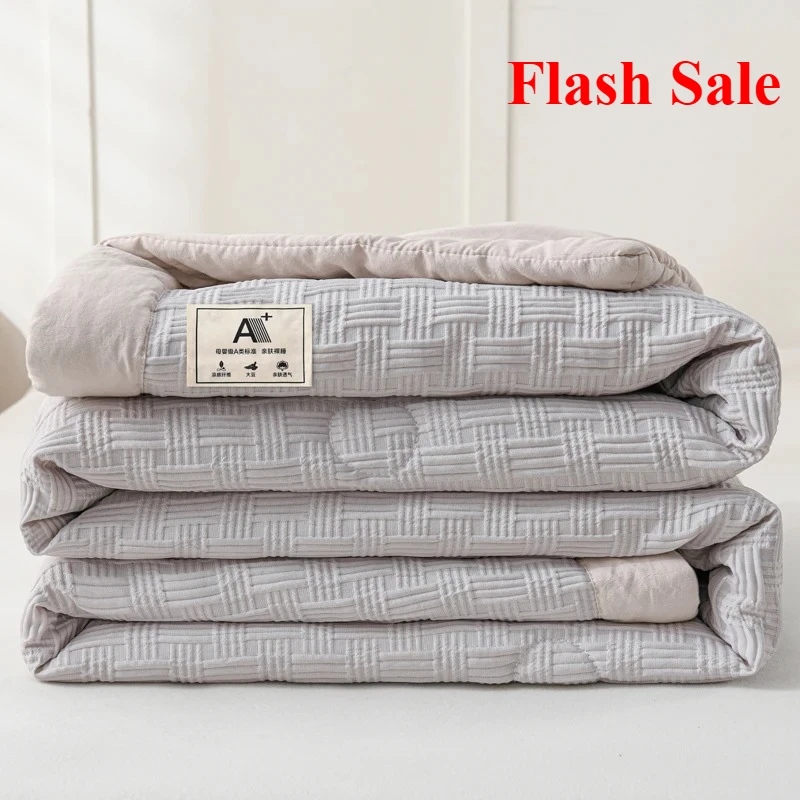 

2025 new waffle double spell solid color simple summer quilt Xia Liang quilt air conditioner quilt dormitory student