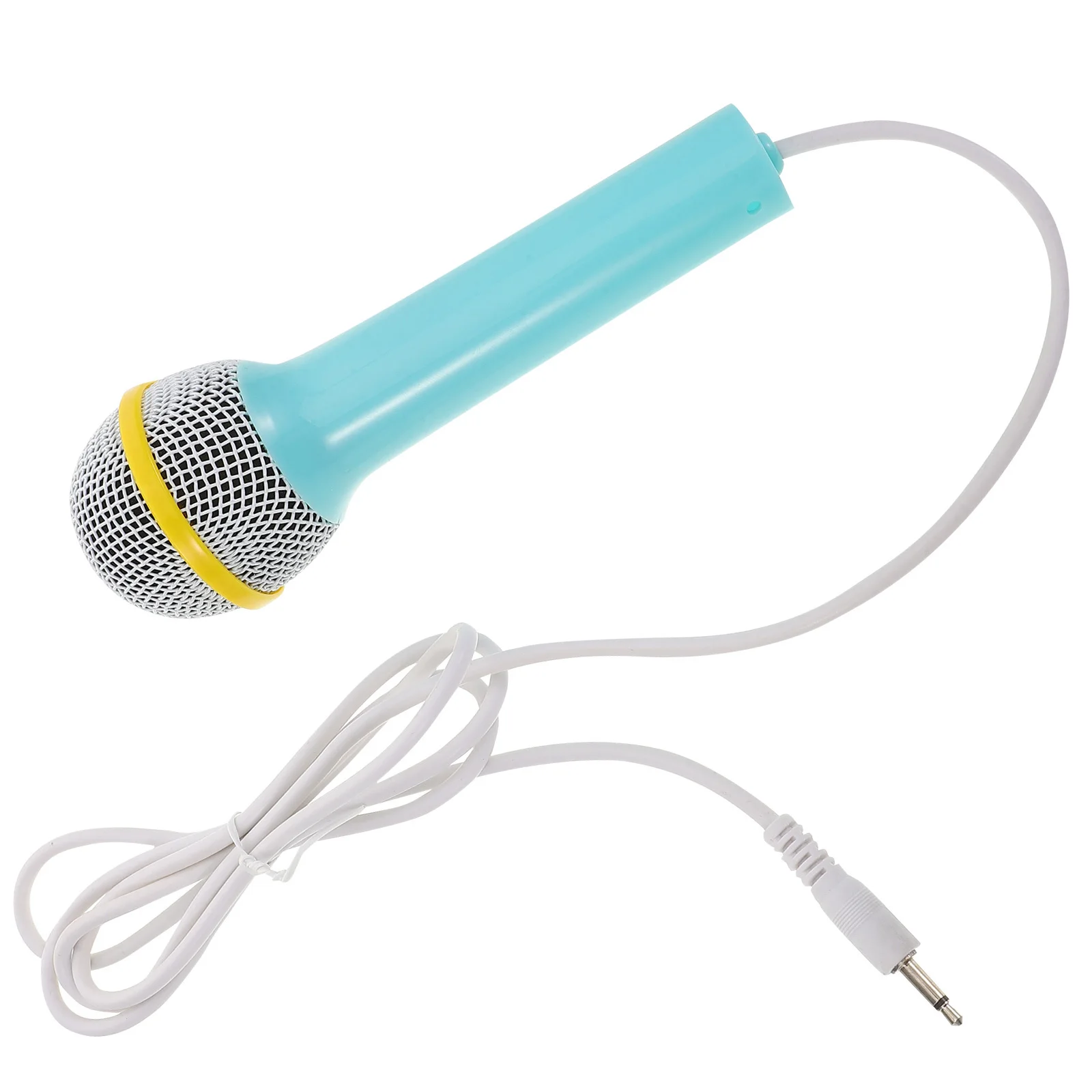 ไมโครโฟนเด็กแบบพกพาขนาด 3.5 มม. สำหรับเด็กวัยหัดเดินฝึกการร้องเพลงขยายประสิทธิภาพการเล่นสมมติการเรียนรู้ในช่วงต้น